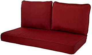 Quality Outdoor Living 29-RD02LV Loveseat Cushion, 46 x 26 3PC, Red