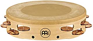 Meinl Percussion AE-MTAH2BO Artisan Edition Maple Tambourine with Calf Skin Head and Bronze Jingles, 2 Rows