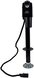 Quick Products JQ-3500B-7P Power A-Frame Electric Tongue Jack with 7-Way Plug - 3,650 lbs. Lift Capacity, Black