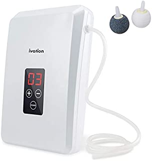 Ivation Portable Ozone Generator 600mg/h  Multipurpose Air Sterilizing & Freshening System w/2 Silicone Tubes, 2 Diffuser Stones & Timer; Purifies Air, Water, Food, Toothbrush