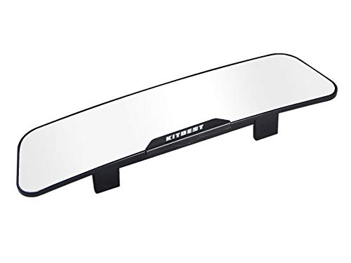 KITBEST Rear View Mirror, Wide Angle Rearview Mirror, Panoramic Convex Curve Rearview Mirror Clip on Original Car Mirror to Eliminate Blind Spot for Cars SUV Trucks11.8