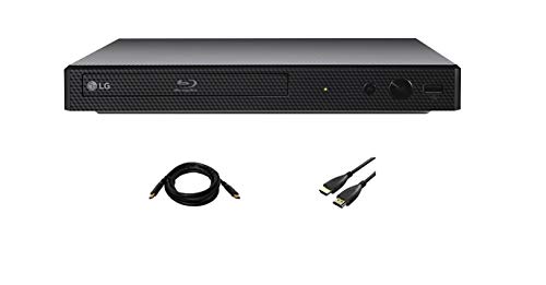 LG BP350 Wi-Fi Blu-Ray DVD Player Bundle, with HDMI Port | Remote Control | Surround Sound (Includes 6 Foot KWALICABLE HDMI Cable)