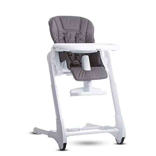 Joovy Foodoo High Chair, Reclinable Seat, Adjustable Footrest, 8 Height Positions, Charcoal