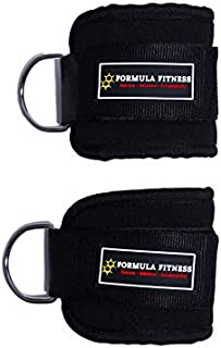 Formula Fitness Strap for Cable Machines for Kickbacks, Glute Workouts, Leg Extensions, Curls, and Hip Abductors for Men and Women (Black)