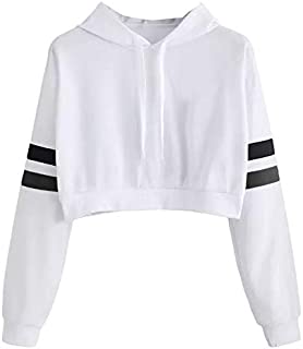 Womens Hoodies Sweatshirts Womens Pullover Hoodie Long Sleeve Oversized Jumper with Pockets White