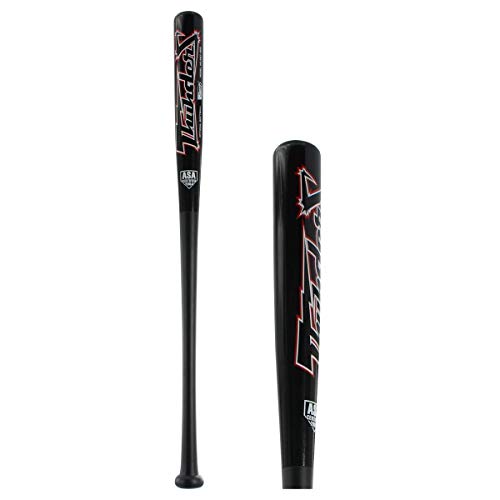 Brett Bros. Thunder Bamboo/Maple Wood ASA Slow Pitch Softball Bat: SST500 Black SST500 BLK 34