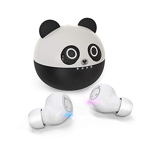 Kids Wireless Earbuds XZC Cute Panda Cartoon Design in-Ear HiFi Stereo TWS Wireless Ear Buds for Kids Adult Gift 36H Playtime Bluetooth 5.0 Headphones with Dual Micphone for Workout Sport