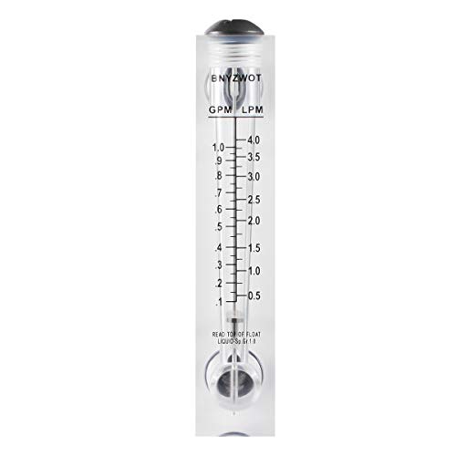 BNYZWOT Tubig Liquid Daloy ng Metro Flowmeter 1/2 PT Thread M-15 0.1-1GPM 0.5-4LPM