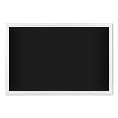 U Brands Magnetic Chalkboard, 30 x 20 Inches, White Wood Frame (2073U00-01), Black