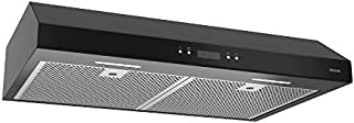 Broan-NuTone BCDJ130BL Glacier Range Hood with Light Exhaust Fan for Under Cabinet, 400 CFM, 30-Inch, Black