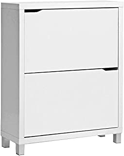 Baxton Studio Simms Modern Shoe Cabinet, White