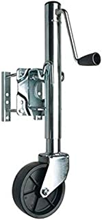 REESE Towpower 74410 Trailer Jack, Heavy-Duty Swivel Mount, 6-Inch Wheel, Chrome