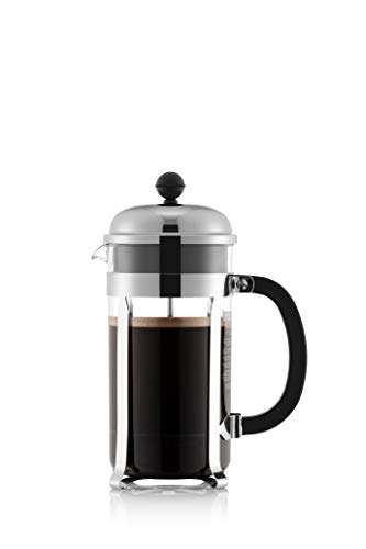 Bodum Chambord SAN Plastic French Press Coffee Maker, 34 Ounce, Chrome