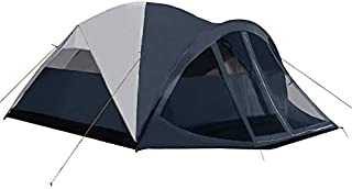 Pacific Pass Camping Tent 6 Person Family Dome Tent with Screen Room & Removable Rain Fly, Easy Set Up for Camp Backpacking Hiking Outdoor, Navy, 120.1120.168.9 inches