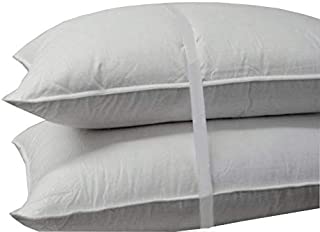 Luxury Down Pillow - 500 Thread Count 100% Cotton Shell, King Size, Firm, Set of 2