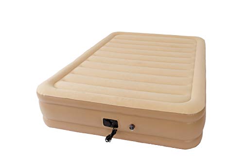 Sleepover Comfort Queen Size Raised Double High Air Bed/Mattress with Built-in Pump