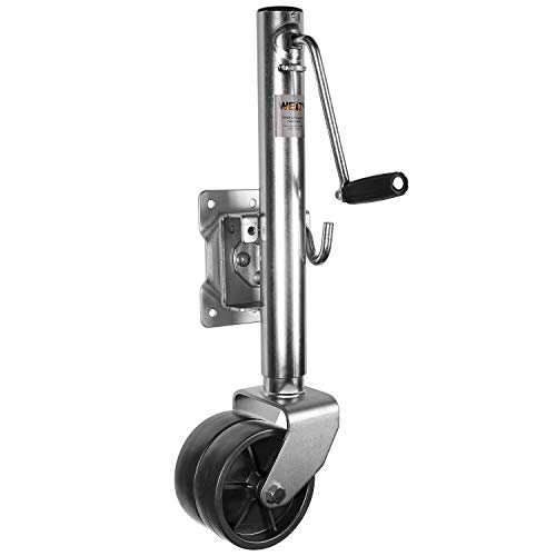 WEIZE Swivel Trailer Jack, Heavy Duty Boat Trailer Jack with Dual Wheels, 10