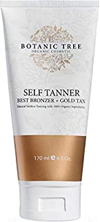 Botanic Tree Self Tanner-Organic Sunless Tanner for Natural-Looking Fake Tan-Herbal Self Tanning Lotion for Flawless Bronzer Skin-Instant Face and Body Tanner for Fair and Dark Skin.