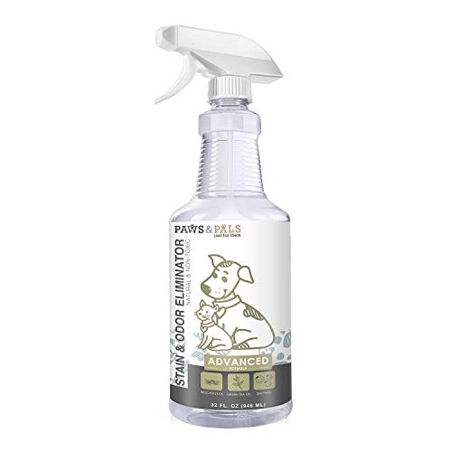 Pet Stain Enzyme Cleaner and Odor Eliminator - 32oz Spray Dog Urine Remover for Carpet Rug Hard-Wood Floor Stains - Enzymatic Destroy Animal Puppy Dogs Cats Pee Spot Eraser Smell Distroyer Solution