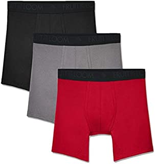 Fruit of the Loom Men's Breathable Underwear, Micro Mesh - Assorted Color - Boxer Brief, X-Large