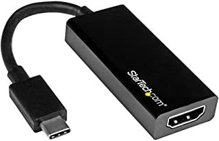 StarTech.com USB-C to HDMI Video Adapter Converter - 4K 30Hz - Thunderbolt 3 Compatible - USB 3.1 Type-C to HDMI Monitor Travel Dongle Black (CDP2HD)