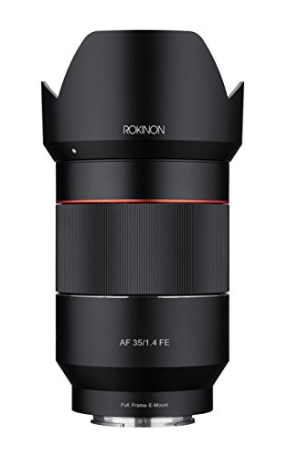 Rokinon AF 35mm f/1.4 Auto Focus Wide Angle Full Frame Lens for Sony FE Mount, Black (IO3514-E)