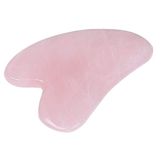 Precious Stone Rose Quartz Gua Sha Stone For Facial Massager, Natural Massage Stone Anti Aging Manual Massage Tool For Face Eye Neck Foot Massage Treatment Therapy Roller For Shiny And Brightens Skin.