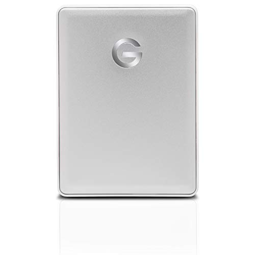 G-Technology 4TB G-DRIVE Mobile USB-C (USB 3.1 Gen 1) Portable External Hard Drive, Silver - 0G10348