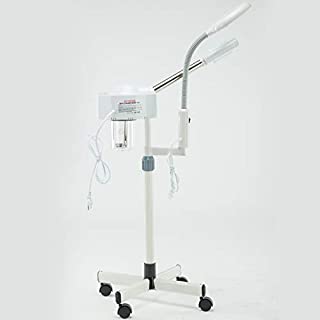 2 in1 Facial Steamer 5x LED Magnifying Lamp Hot Ozone Beauty Salon Face Equipment