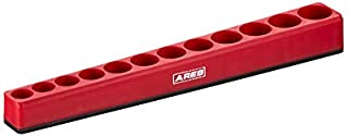 ARES 71237 - 12-Piece 3/8-Inch SAE Deep Magnetic Impact Socket Holder - Holds 12 Deep Sockets - Extra Wide Holes for Impact Sockets - Keep Your Tool Box Organized