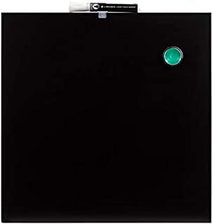 U Brands Square Magnetic Chalk Board, 14 x 14 Inches, Frameless, Black, Marker Included (468U00-04)