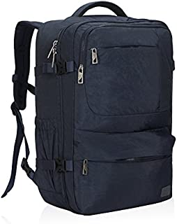 Hynes Eagle 44L Carry on Backpack Flight Approved Compression Travel Pack Cabin Bag, Dark Blue