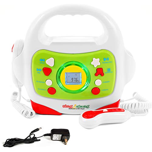 IQ Toys MP3 Player and Karaoke Machine with 2 Microphones Music Player for Kids - Bluetooth/MP3/USB/Micro SD Connection