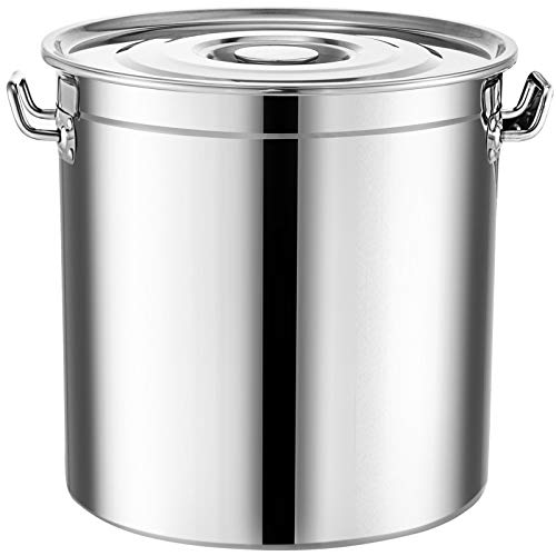 Mophorn Brew kettle Stockpot with Lid Stainless Steel Bot Brewing Home Brewing for Beer Brewing, Maple Syrup, Stainless Steel Stock Pot Cookware (35 Quart)