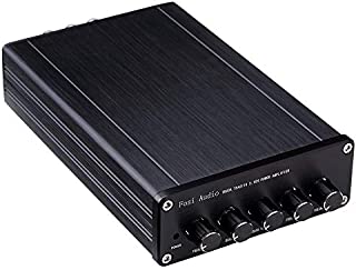 TB20A TPA3116D2 Stereo Amplifier 2.1 Channel Class D Audio Amp with Subwoofer Volume Control 2x50W 1x100W Sub Output Super Bass Power Receiver, Treble Bass Independent Adjustment + Power Supply