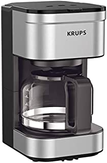 KRUPS Simply Brew Compact Filter Drip Coffee Maker, 5-Cup, Silver