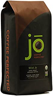 WILD JO: 12 oz, Dark French Roast Organic Coffee, Ground Coffee, Bold Strong Rich Wicked Good Coffee! Great Brewed or Cold Brew, USDA Certified Fair Trade Organic Arabica Coffee, NON-GMO Gluten Free