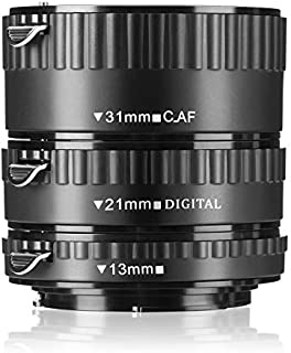 Macro Extension Tube Set JINTU AF Auto Focus ABS for Canon EOS EF EF-S SLR Cameras Such as 60D 77D 70D,80D 650D 750D 7D T7i T7s T7 T6s T6i T6 T5i T5 SL2 SL1 for Macro Photography