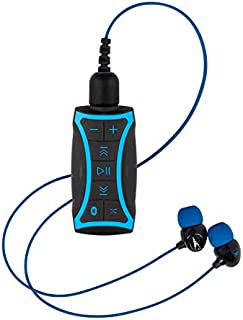 H2O Audio Stream 2 100% Waterproof MP3 Music Player with Bluetooth and Underwater Headphones for Swimming Laps, Watersports, Short Cord, 8GB