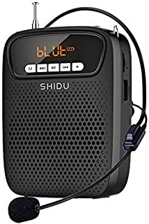 SHIDU Portable Voice Amplifier Wired Microphone Headset Digital Display Screen for Teachers,Singing,Tour Guides,Classroom,Outdoors,Coaches,Elderly