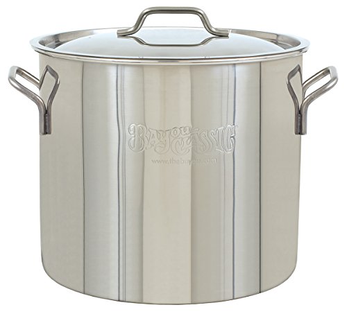 Bayou Classic Steel Bayou Stainless Brew Kettle, 40 Quart