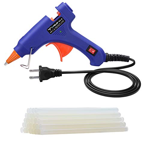 Wetopia Mini Hot Glue Gun with 30 pcs Sticks, 20W Heating Fast, Hot Melt Glue Gun, Removable Anti-hot Cover for DIY Arts, Hobby, Craft, Home Repairs, Fabric,Wood, Glass, Card, Plastic