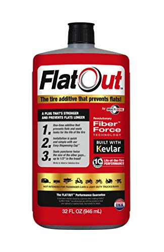 FlatOut 20110 Tire Sealant (Multi-Purpose Formula), Great for Boat Trailers, ATV/UTVs, Golf Carts, Dirt Bikes, Riding Lawn Mowers, Snow Blowers and more, 32-Ounce, 1-Pack