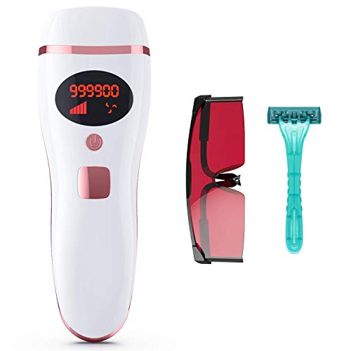 IPL Hair Removal for Women and Men, Permanent Laser Hair Removal System Upgrade 999,900 Flashes Painless Hair Remover Treatment Wholebody Home Use