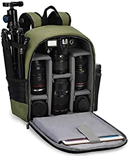 CADeN Camera Backpack Bag Professional for DSLR/SLR Mirrorless Camera Waterproof, Camera Case Compatible for Sony Canon Nikon Camera and Lens Tripod Accessories Green