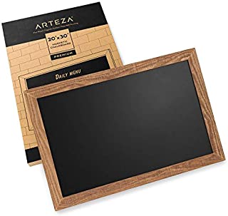 Arteza 20x30 Inch Magnetic Chalkboard for Walls, Easy to Mount, Rustic Pine Wood Frame, Black Chalk Board Sign, Office Supplies for Kitchens, Cafes, Stores & Special Events