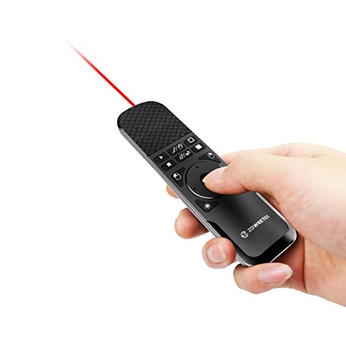 Zoweetek Wireless Presenter with Mouse Functions, 2.4GHz PowerPoint PPT Remote Control Clicker
