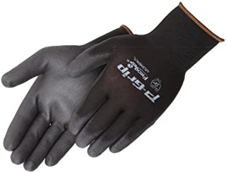 Liberty P-Grip Ultra-Thin Polyurethane Palm Coated Glove with 13-Gauge Nylon/Polyester Shell, Large, Black (Pack of 12)