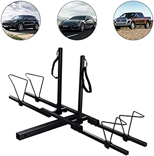 Super Buy Upright Heavy Duty 2 Bike Bicycle Hitch Mount Carrier Platform Rack Truck SUV