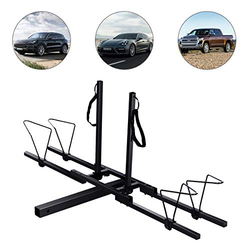 Super Buy Upright Heavy Duty 2 Bike Bicycle Hitch Mount Carrier Platform Rack Truck SUV